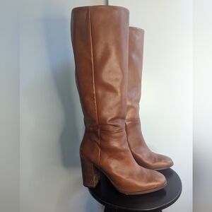Boden tall leather boots in caramel color size 40